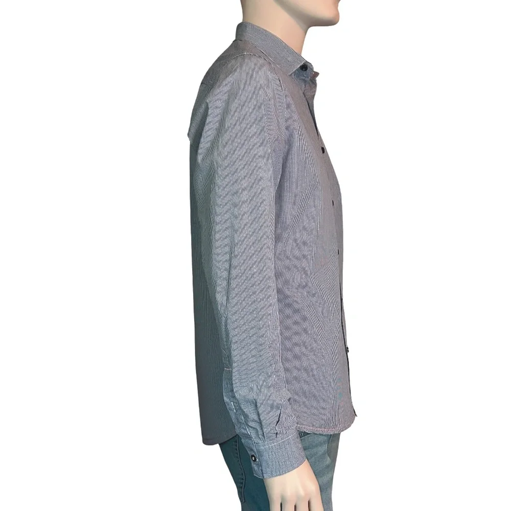 Descendant of Thieves Dres Ladro Shirt 100% Cotton Micro Gingham Check Excellent - Picture 4 of 15